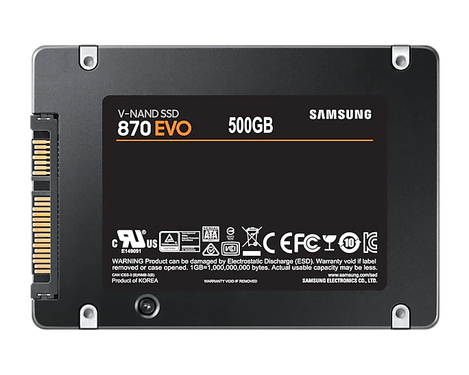 Твердотельный накопитель SSD Samsung 870 EVO 500GB 2,5" SATA III ((MZ-77E500BW)