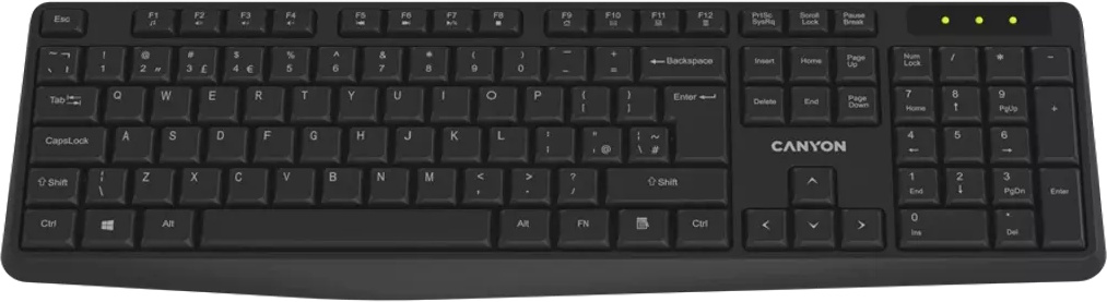 Клавиатура Canyon KB-W01 - Black (CNE-CKEYW01-RU)