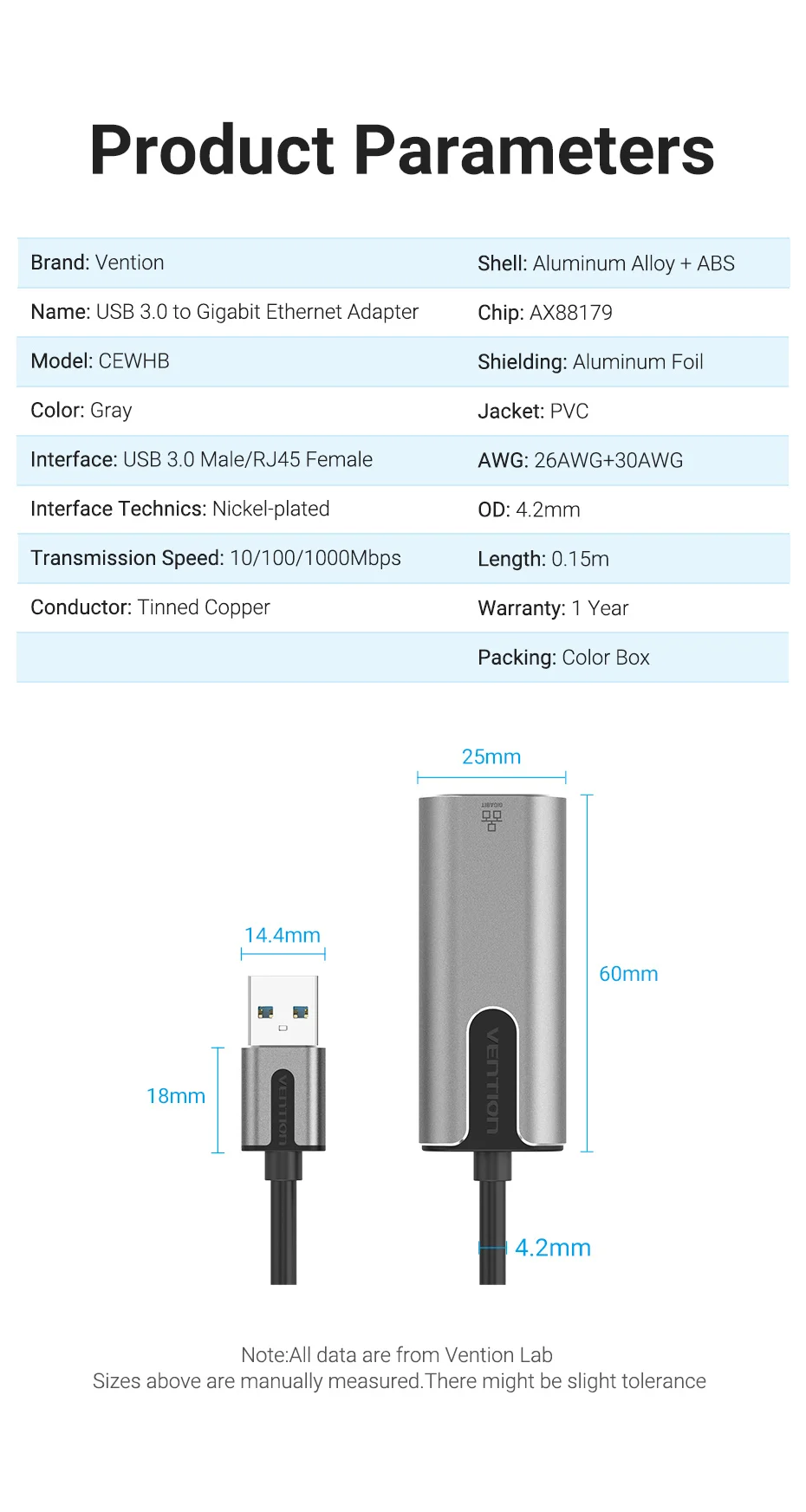 Адаптер USB Vention CEWHB (CEWHB)