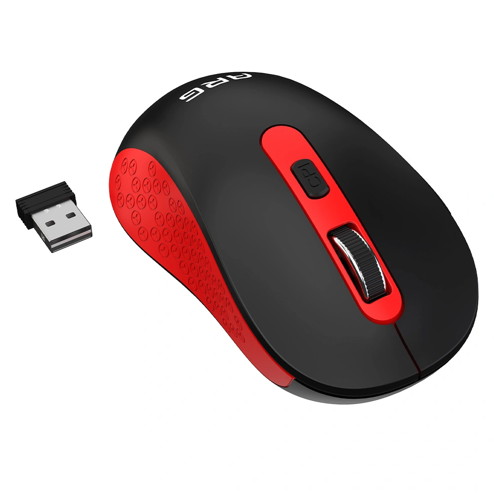 Мышь беспроводная ARG MOW5, black-red (MOW5-BKR)