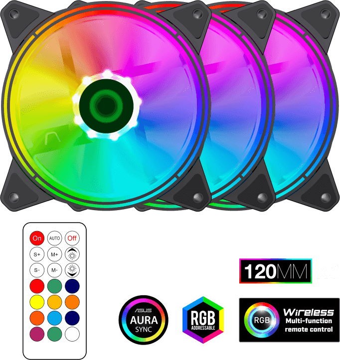 Комплект вентиляторов для корпуса GameMax RQ300  (RQ300)