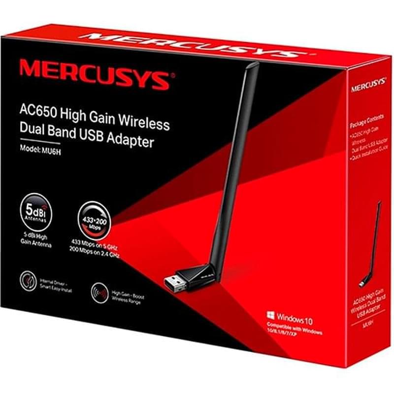 Беспроводной сетевой USB адаптер MERCUSYS MU6H (MU6H)