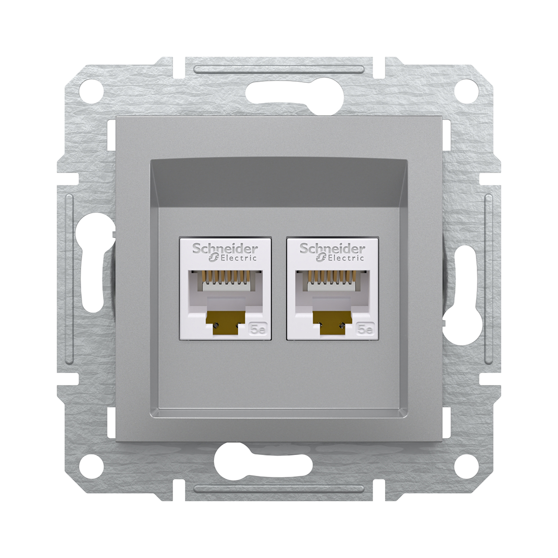 Розетка компьютерная двойная SE EPH4400161 Asfora RJ45 кат.5e механизм алюминий (EPH4400161)