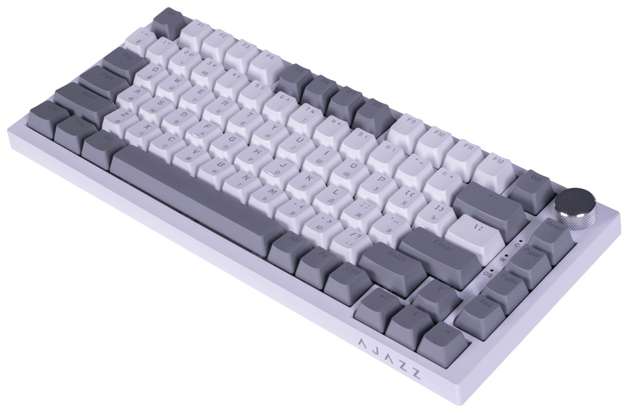 Клавиатура Ajazz AK820, White, Red Switches (AK820 RED SWITCH WHITE BACKLIT (GRAY-WHITE))