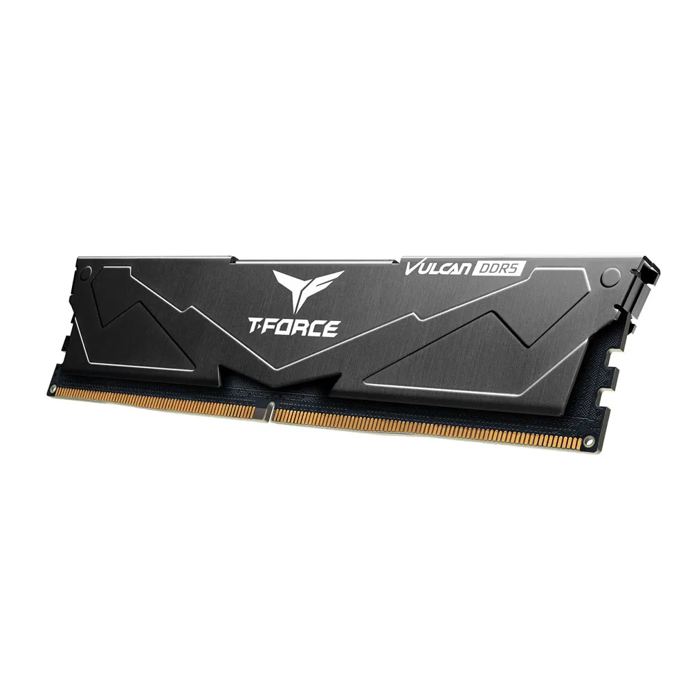 Комплект модулей памяти TeamGroup Team T Force Vulcan DDR5 64Gb (32x2), 6000MHz, Black (FLBD564G6000HC38ADC01)