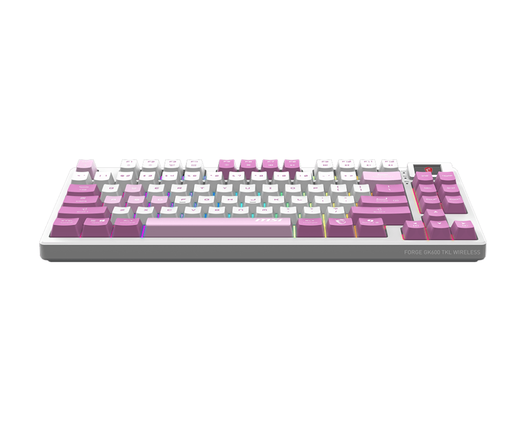 Игровая клавиатура MSI FORGE GK600 TKL WIRELESS VIOLET Белая (FORGE GK600 TKL W VIOLET RU)