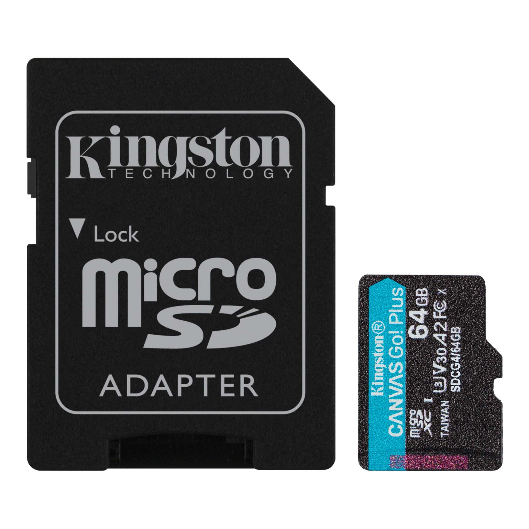Карта памяти MicroSD, Kingston Canvas Go! 64GB Class 10 (SDCG4/64GB)