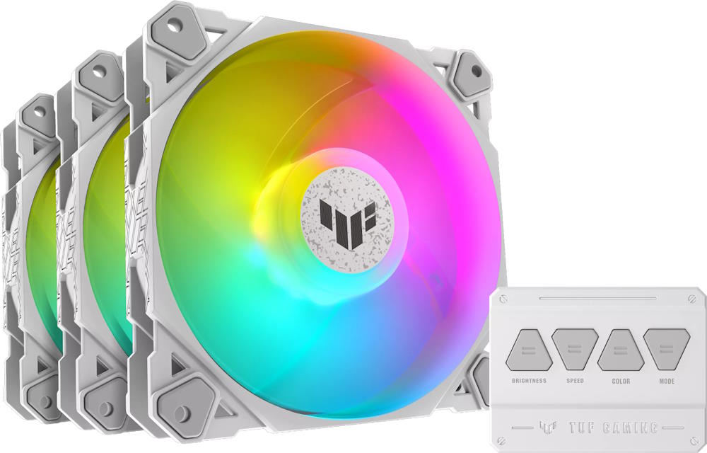 Комплект вентиляторов ASUS TUF GAMING TF120 ARGB WHITE 3IN1 (TUF GAMING TF120 ARGB WHITE 3IN1)
