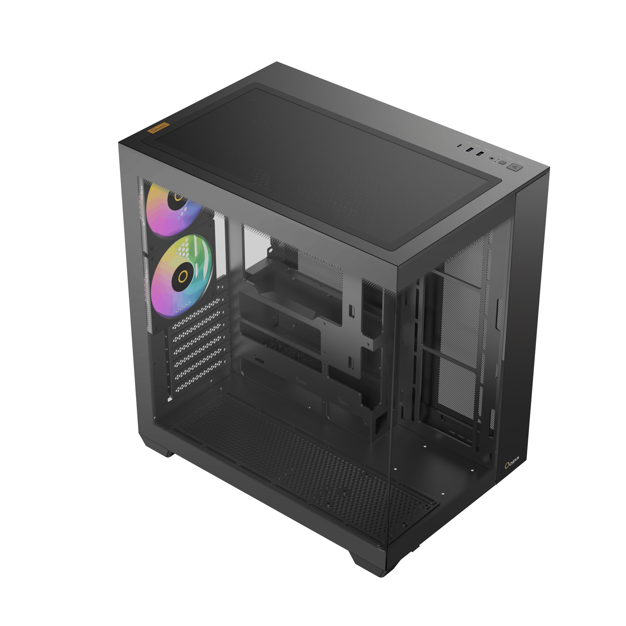 Корпус Ocypus Delta C74 BK ARGB - Черный (Delta-C74-BKD200XX-GL)