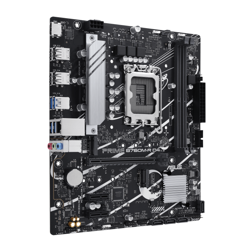 Материнская плата ASUS PRIME B760M-R D4, LGA1700 mATX (PRIME B760M-R D4)
