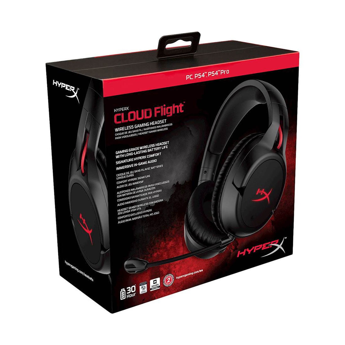 Наушники HyperX Cloud Flight Wireless - Black HX-HSCF-BK/EM (HX-HSCF-BK/EM)