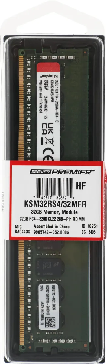 Оперативная память Kingston DRAM DDR4 32GB 3200MT/s ECC (KSM32RS4/32MFR)