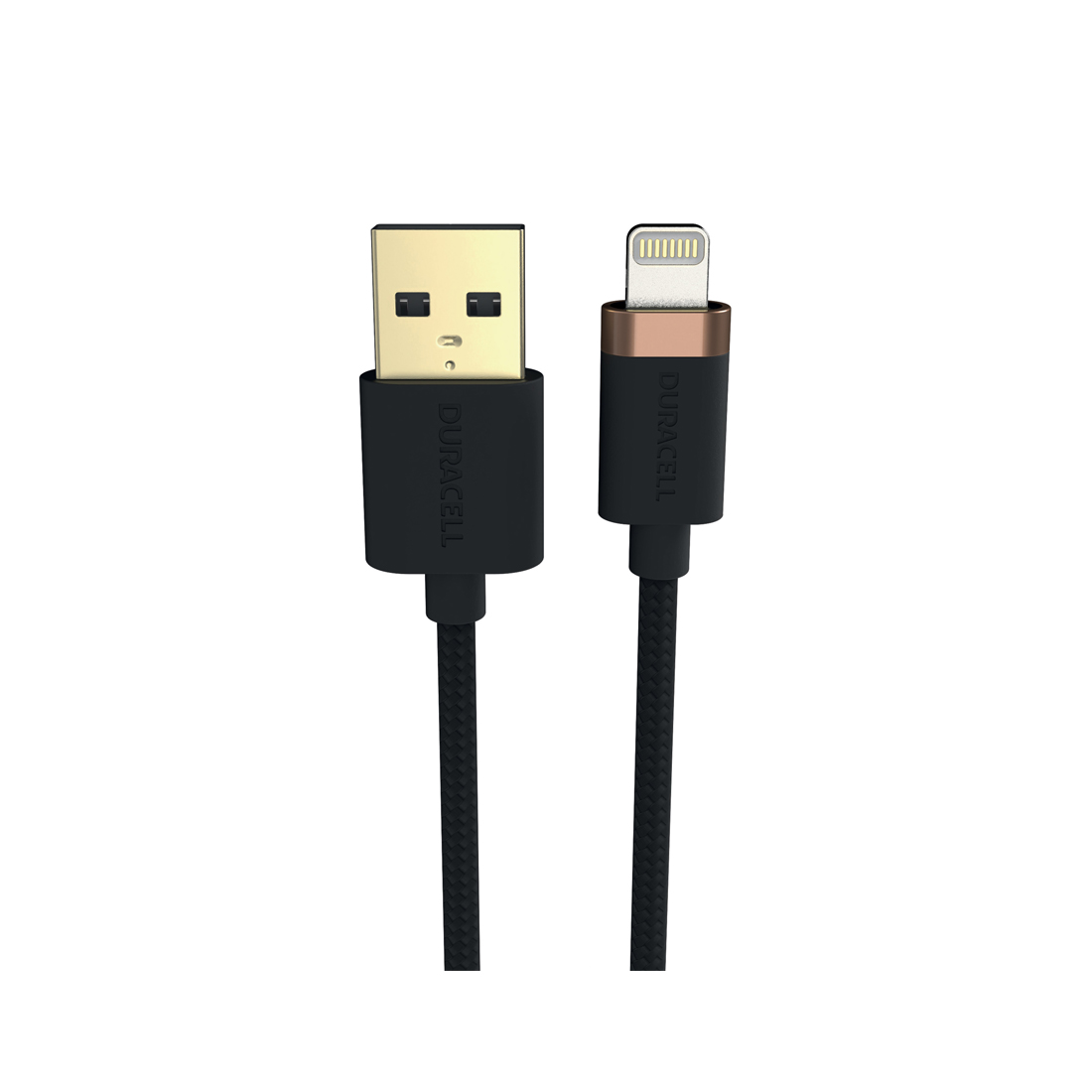 Интерфейсный кабель Duracell USB7012A USB-A to Lightning Черный (USB7012A)