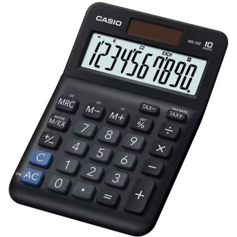 Калькулятор настольный CASIO MS-10F-WA-EP черный (MS-10F-WA-EP)