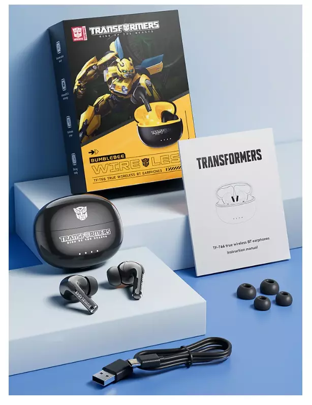 Наушники беспроводные TWS Transformers TF-T66, Black (TF-T66_Black)