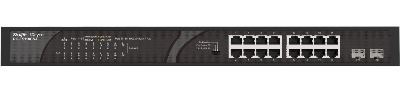 Коммутатор Reyee RG-ES118GS-P (RG-ES118GS-P)