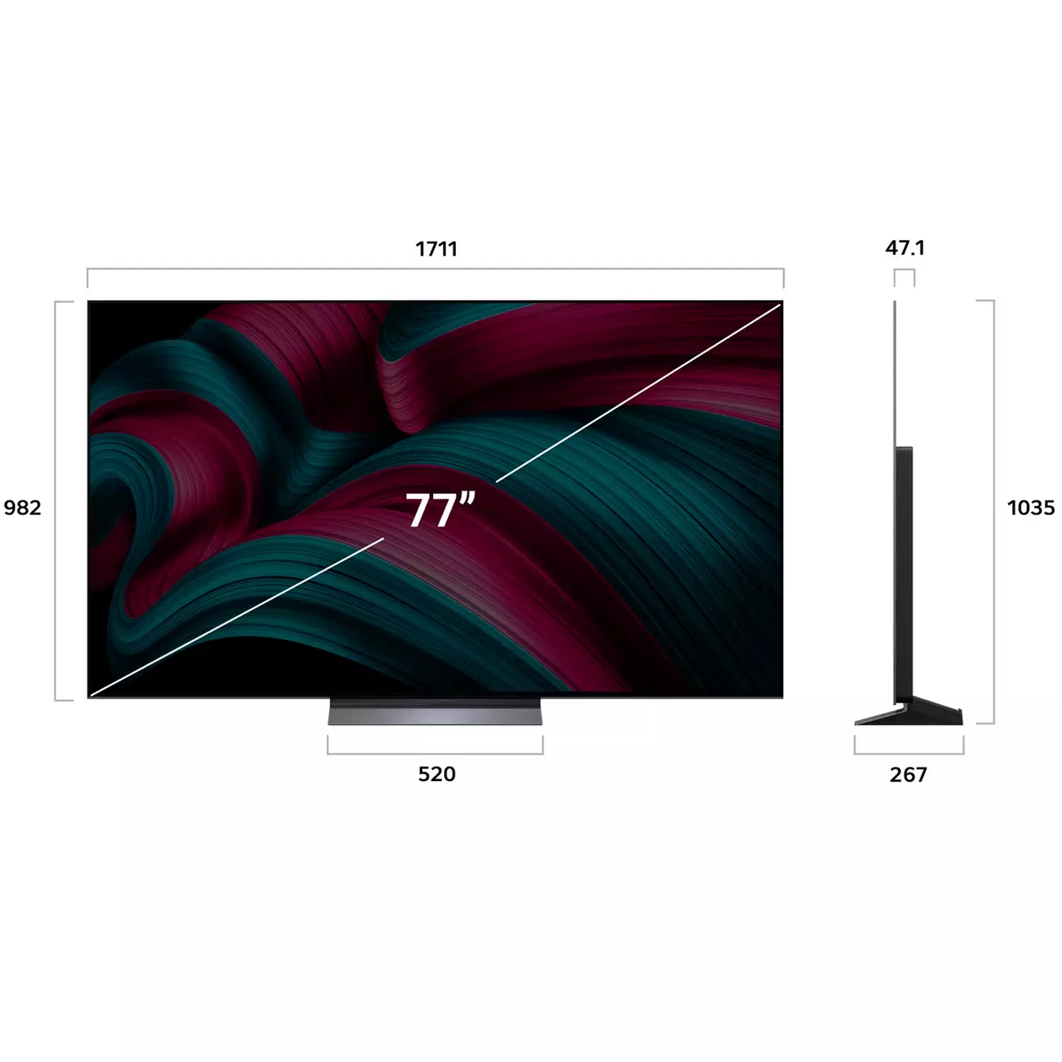 Телевизор LG OLED evo AI C5 4K 77" (OLED77C5RLA)