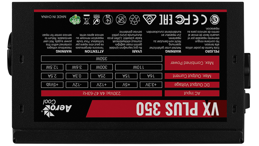 Блок питания Aerocool VX PLUS Stealth 350 (ACPN-VS35NEY.12)