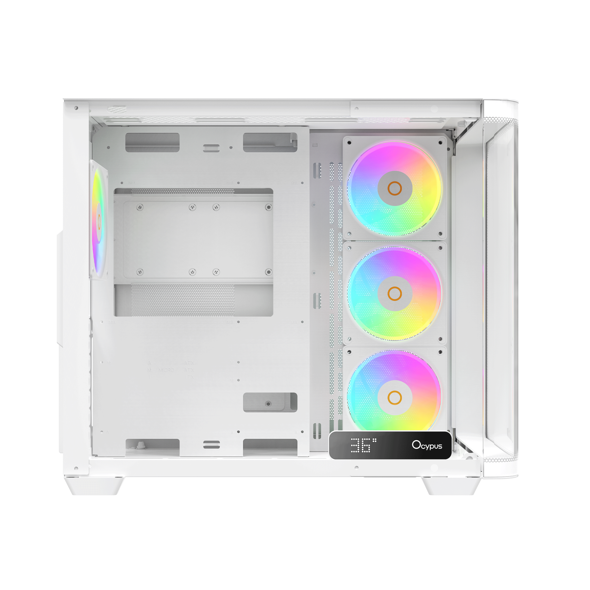 Корпус Ocypus Iota C70 WH Curve ARGB Digital (Iota-C70-WHD400CD-GL)