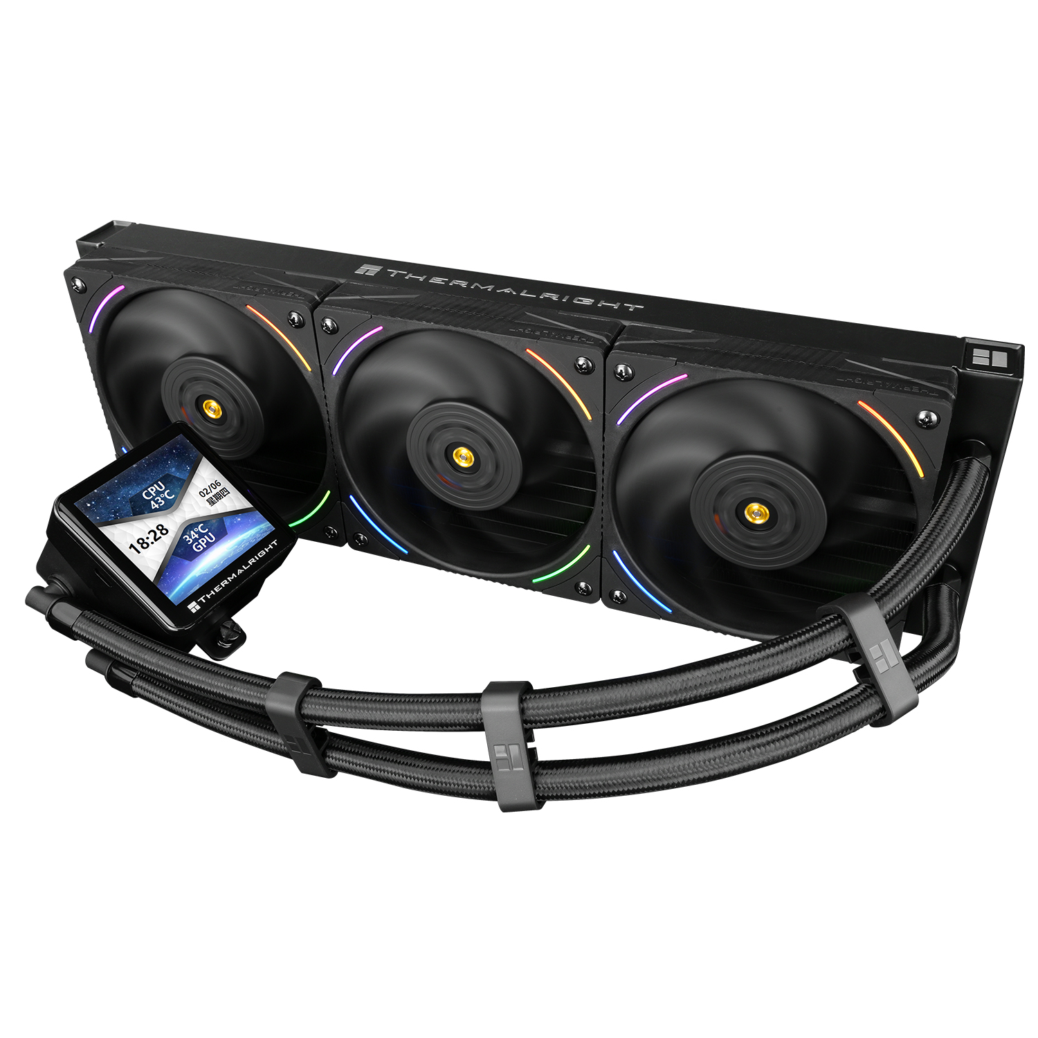Кулер с водяным охлаждением Thermalright Frozen Vision 360 ARGB BLACK V2 (TL-K12WB)