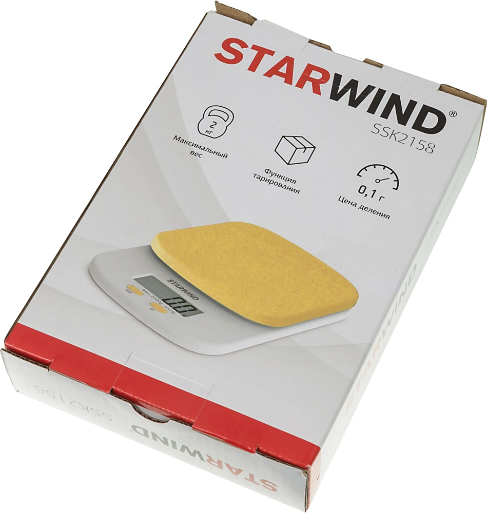 Весы кухонные электронные Starwind оранжевый (SSK2158)