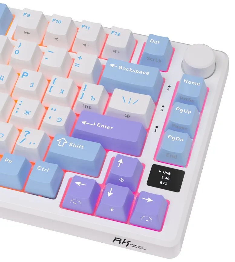 Клавиатура Royal Kludge RKM75, K Sliver switch, Taro Milk (RKM75-Taro Milk-S)