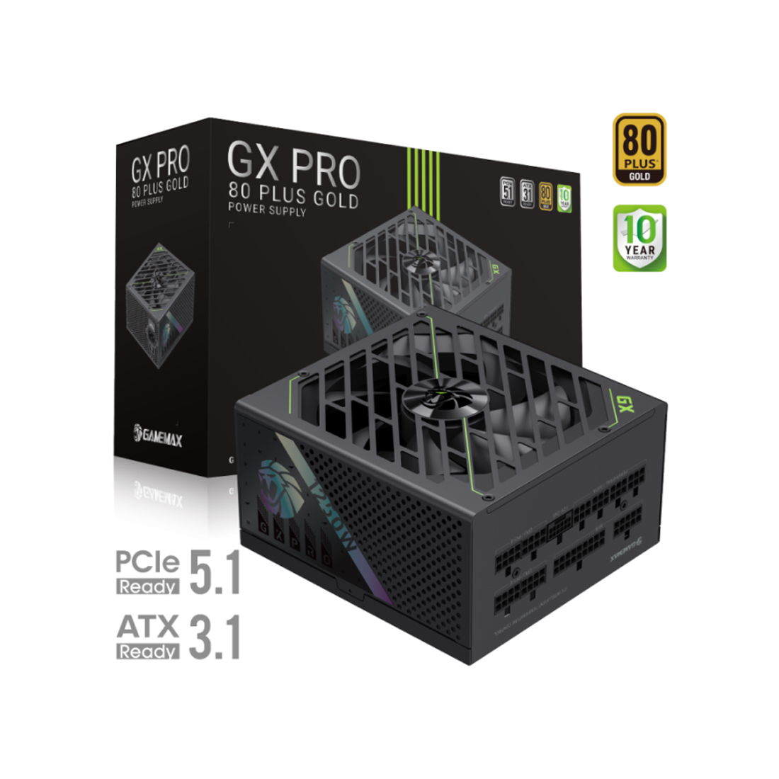 Блок питания ATX 1250W GameMax GX PRO 1250G, Gold (GX PRO 1250G)