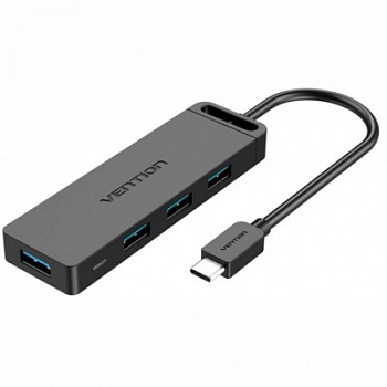 Хаб USB 4-port USB 3.0 Vention CHLHF Gray (CHLHF)