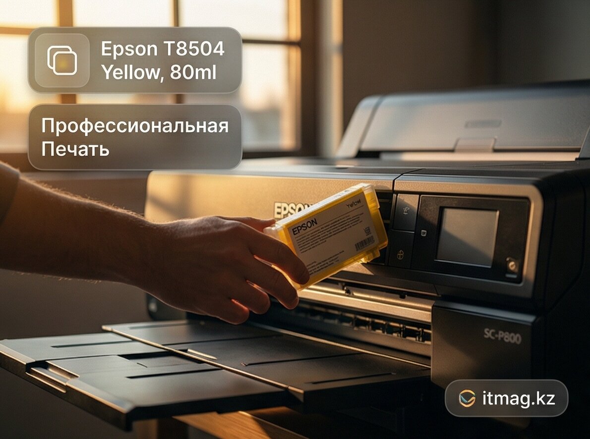 Картридж струйный Epson Yellow T850400 UltraChrome HD ink 80ml (C13T850400)