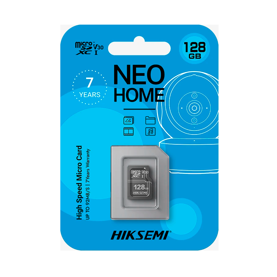 Карта памяти MemoryCard microSDXC 128GB, Hiksemi NEO HOME (Hikvision), Class 10 (HS-TF-D1/128G)