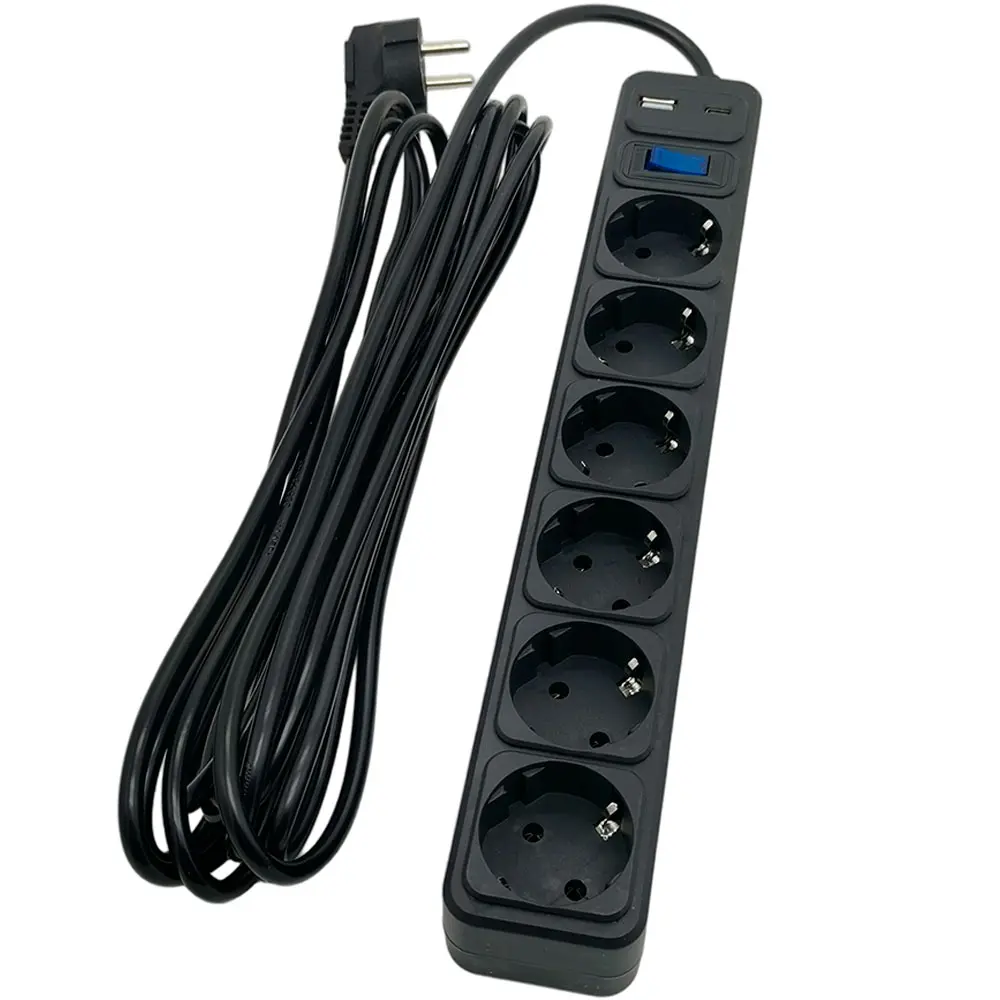 Сетевой фильтр SVC ZC6S-50M-USB/TypeC 5 м. (ZC6S-50M-USB/TypeC)