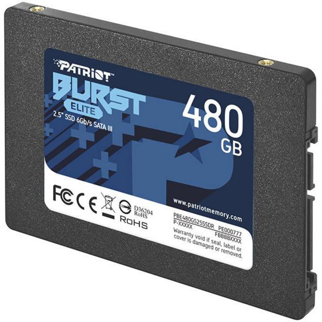 Твердотельный накопитель SSD 2.5" SATA III Patriot  480GB BURST ELITE 450/320 PBE480GS25SSDR (PBE480GS25SSDR)