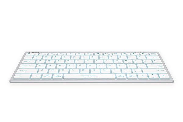 Клавиатура A4Tech Fstyler FX61, White, (FX61/WHITE/ICE BLUE BACKLIT)