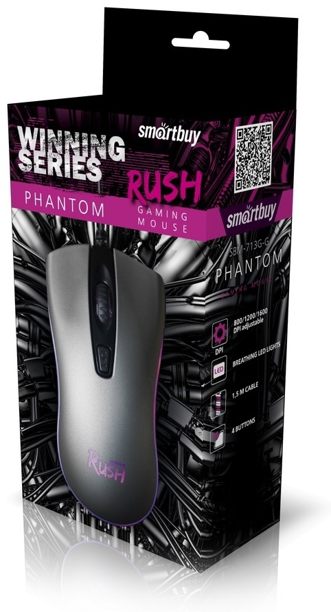 Мышь проводная SmartBuy RUSH Phantom (SBM-713G-G)