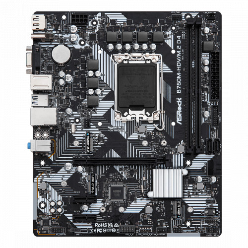  Материнская плата ASRock B760M-HDV/M.2 D4 LGA1700 mATX (B760M-HDV/M.2 D4)