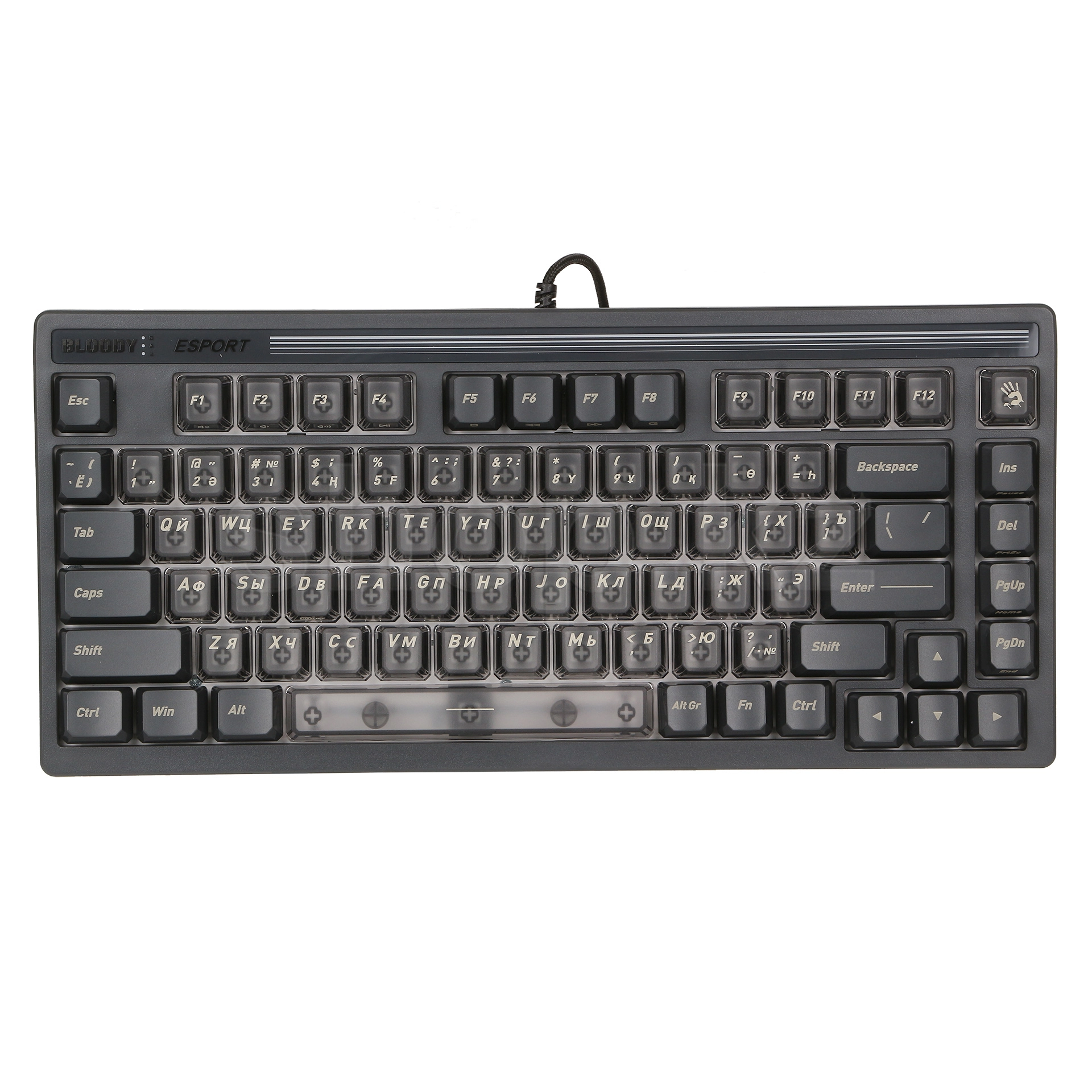 Клавиатура игровая Bloody LK72R, Sports Grey (LK72R Sports Grey)