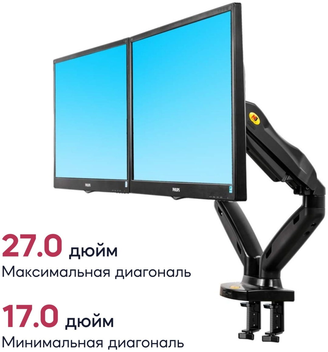 Крепление для монитора North Bayou F160  Dual 17  -27 (F160)