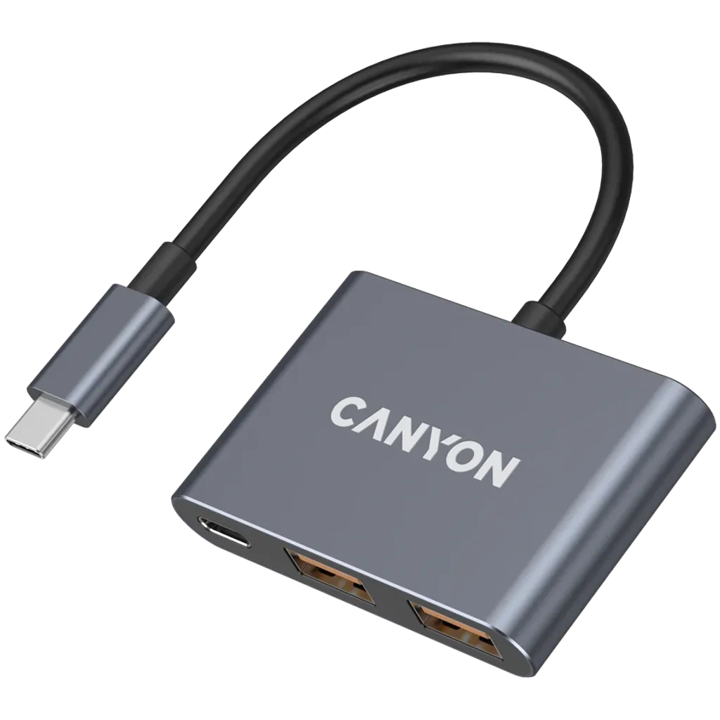 USB-хаб Canyon DS-3 3in1 USB-C Dark Grey (CNS-TDS3)