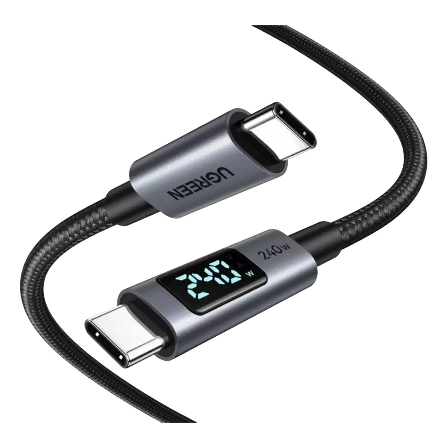 Кабель UGREEN USB C - USB C, 480Mbps, 240W, 2m L530 (65867) 