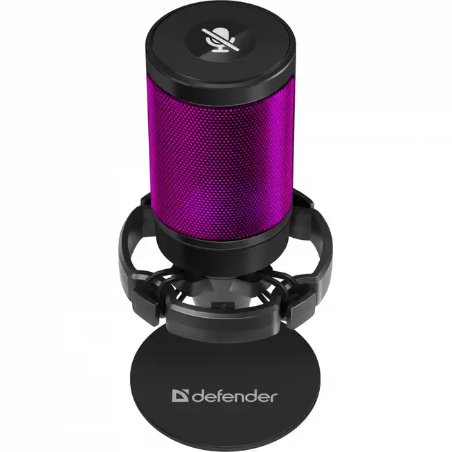 Игровой стрим микрофон Defender Impulse GMC 600 USB, RGB (64660)
