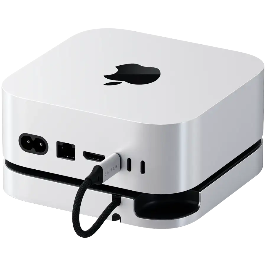 USB хаб Satechi Mac Mini M4 Stand & Hub with SSD Enclosure (ST-GNMMES)