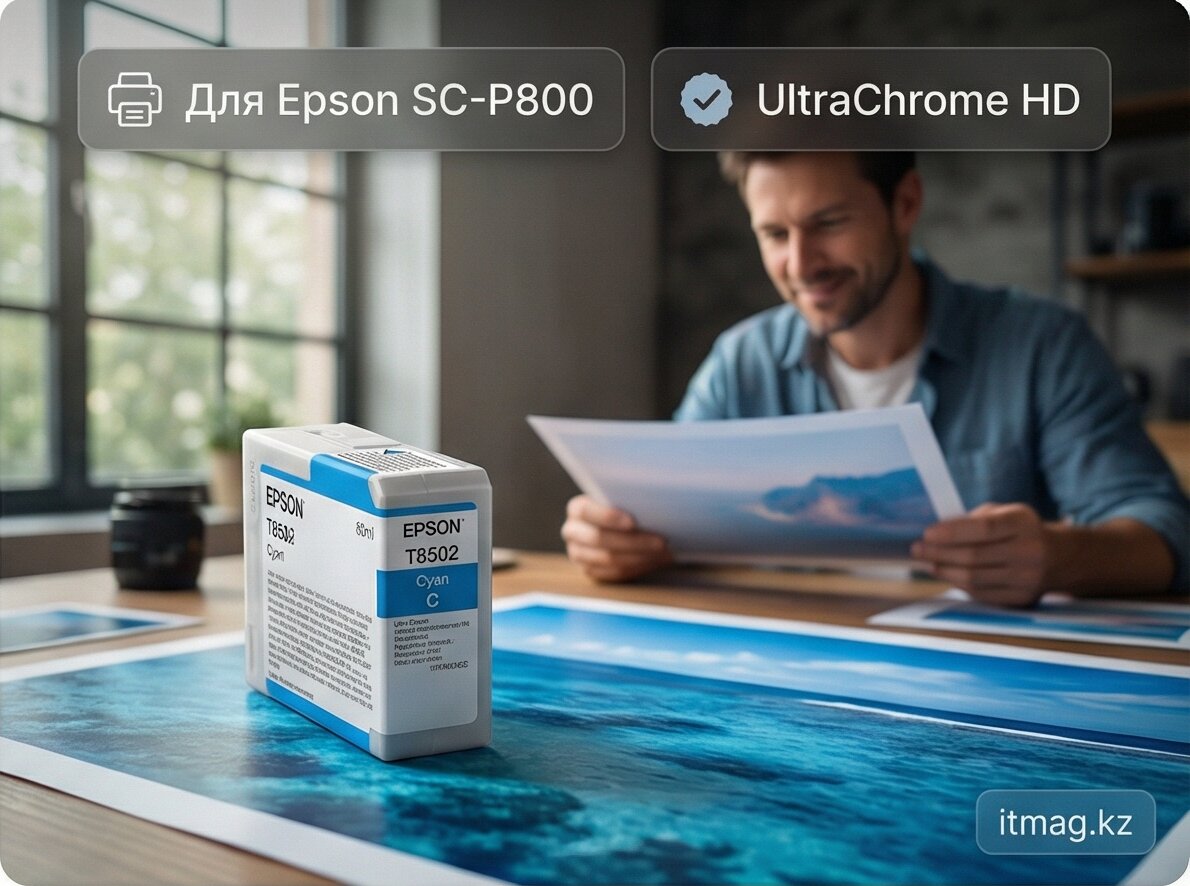 Картридж струйный Epson Cyan T850200 UltraChrome HD ink 80ml (C13T850200)