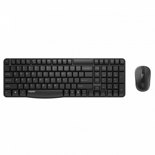  Клавиатура Rapoo X1800S, Wireless, Black, USB + мышь (18427/12223)