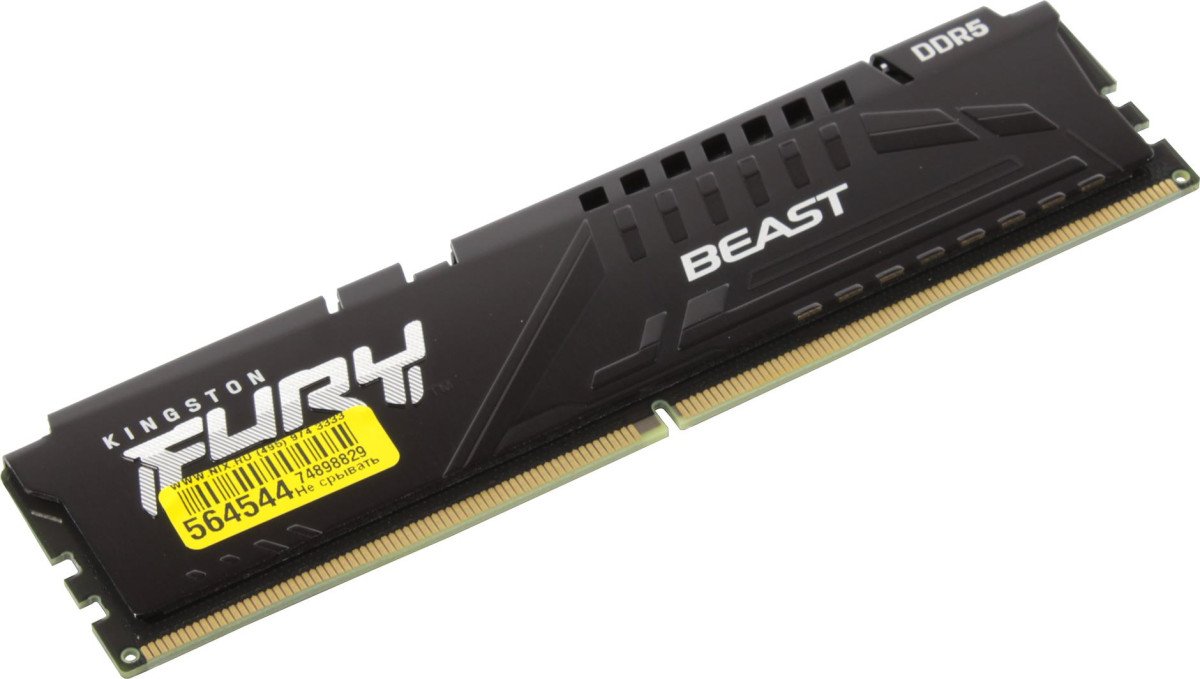 Оперативная память Kingston Fury Beast KF552C40BB-16 DDR5 DIMM 16Gb 5200 MHz CL40 (8473302008) (KF552C40BB-16)