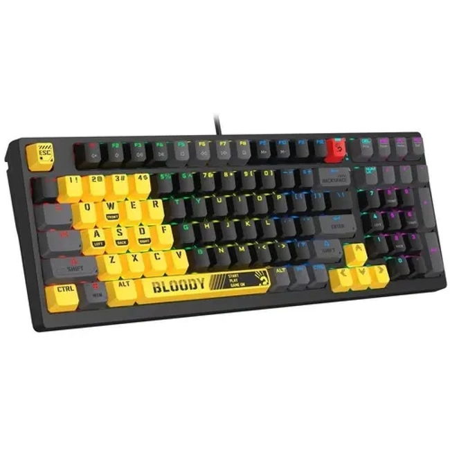 Клавиатура A4Tech Bloody S98 Sports, Lime, Multimedia, Gaming BLMS Red  USB (S98/SPORTS LIME/RED)