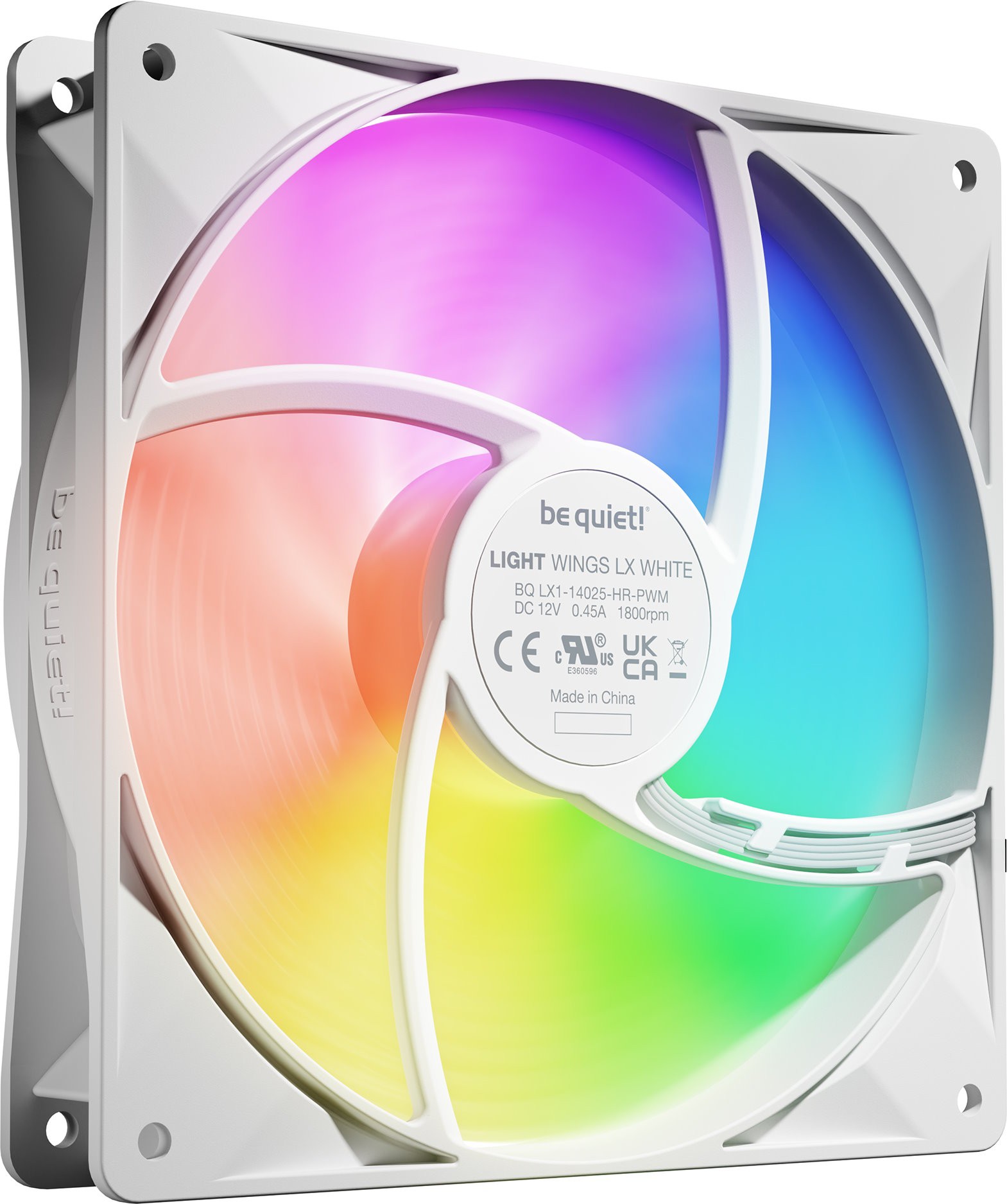 Вентилятор для компьютерного корпуса Bequiet! Light Wings LX 140mm PWM high-speed White Triple pack (BL131)