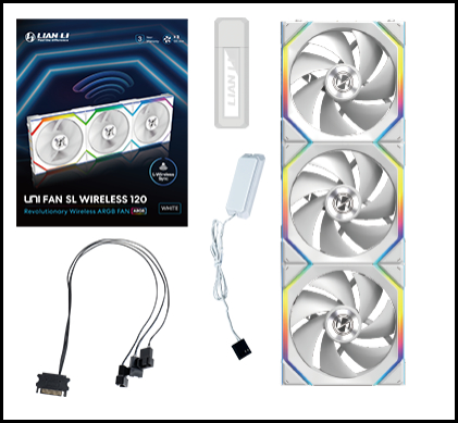 Вентилятор для корпуса Lian Li UNI FAN SL WIRELESS 120 3x120mm (G99.12SL1W3W.00)