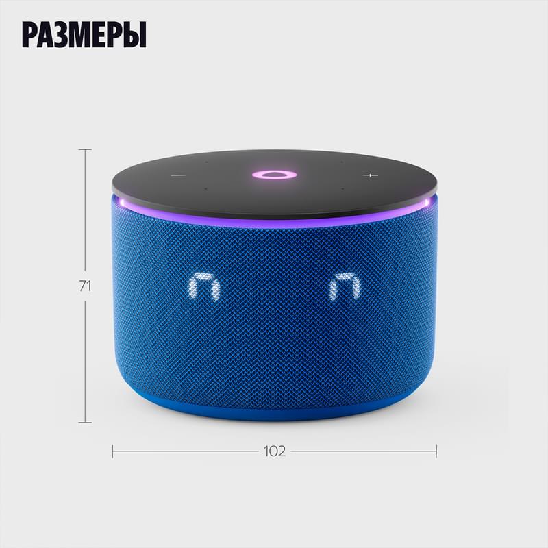 Колонка Яндекс.Станция Мини 3 Про на YaGPT, Blue, 18Вт, Wi-Fi, USB-C (YNDX-00059 BLUE)