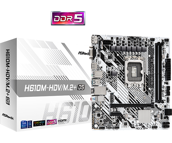 Материнская плата ASRock H610M-HDV/M.2+ D5 (90-MXBM50-A0UAYZ)