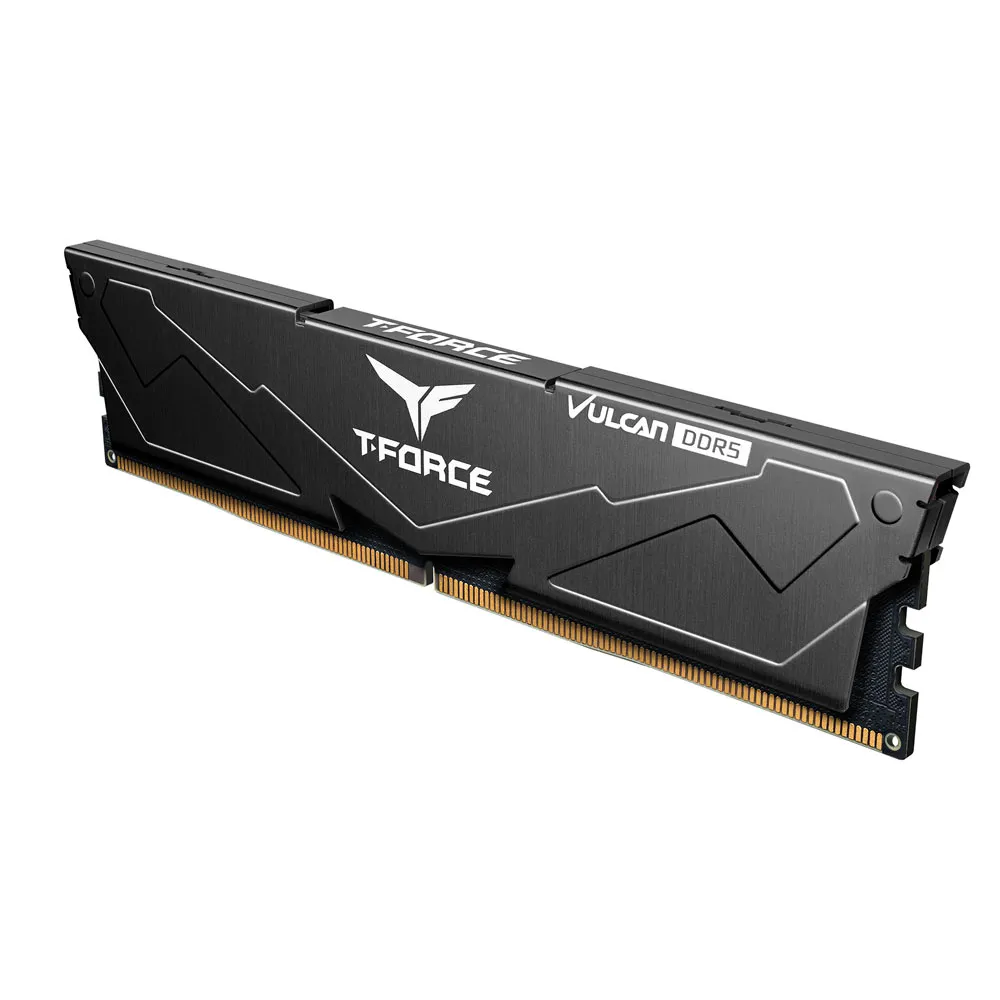 Комплект модулей памяти TeamGroup Team T Force Vulcan DDR5 64Gb (32x2), 6000MHz, Black (FLBD564G6000HC38ADC01)